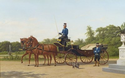 La voiture en attente, 1865 - Willem Carel Nakken